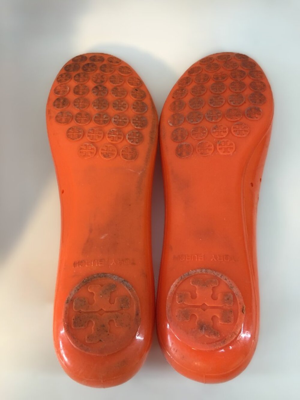 Tory Burch ⊹ Bright Orange Jelly "Reva" Flats - retired jelly style! - Picture 13 of 16